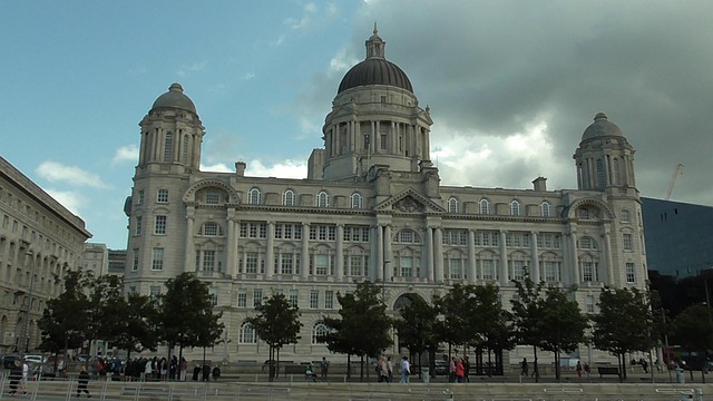 The iconic Royal Liver Building on the Liverpool waterfront, a UNESCO World Heritage site.