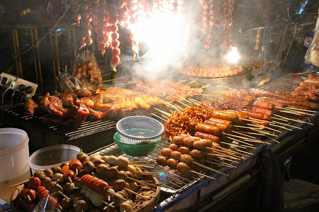Vibrant food at a local market stall